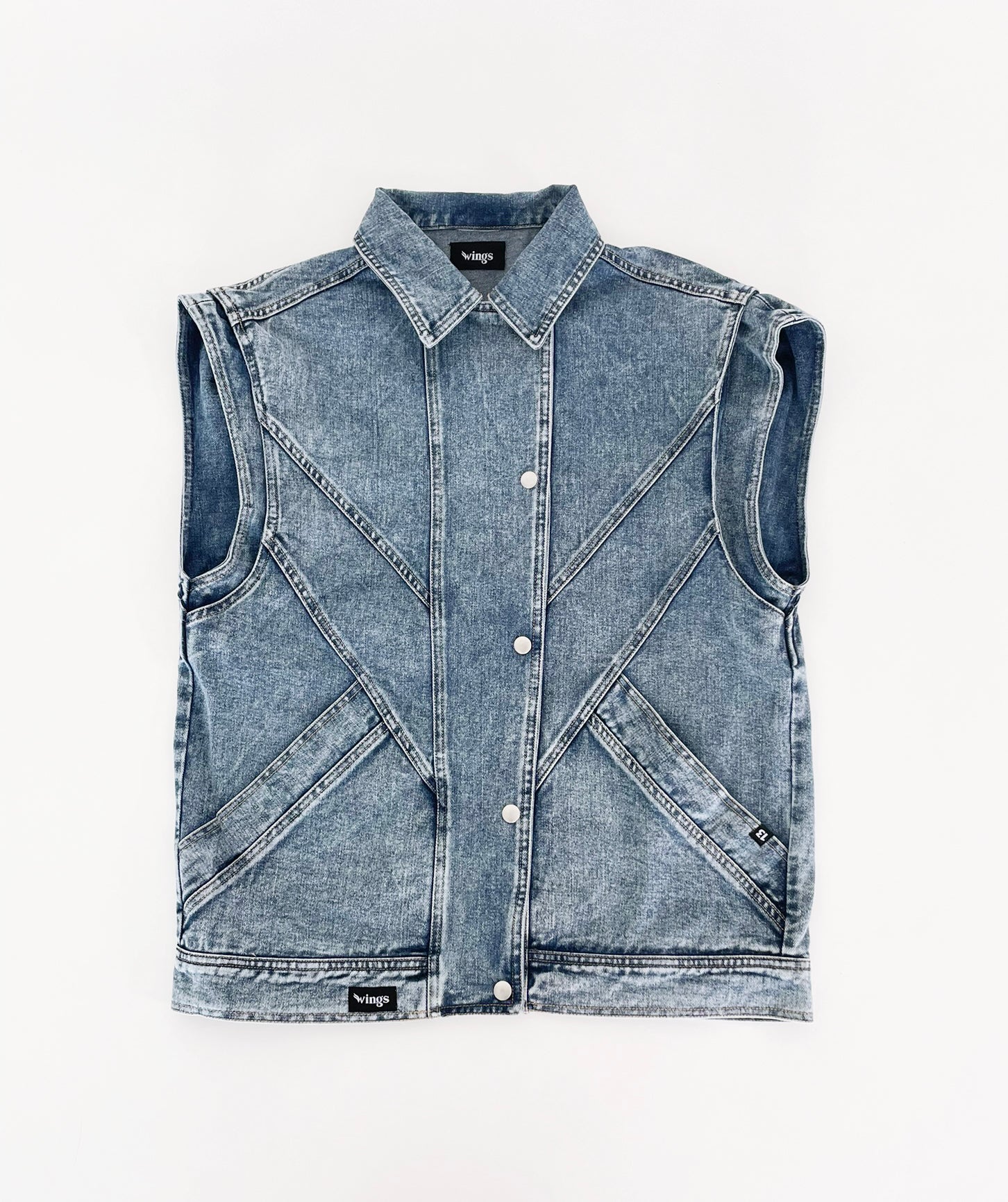 CHALECO DENIM OVERSIZE