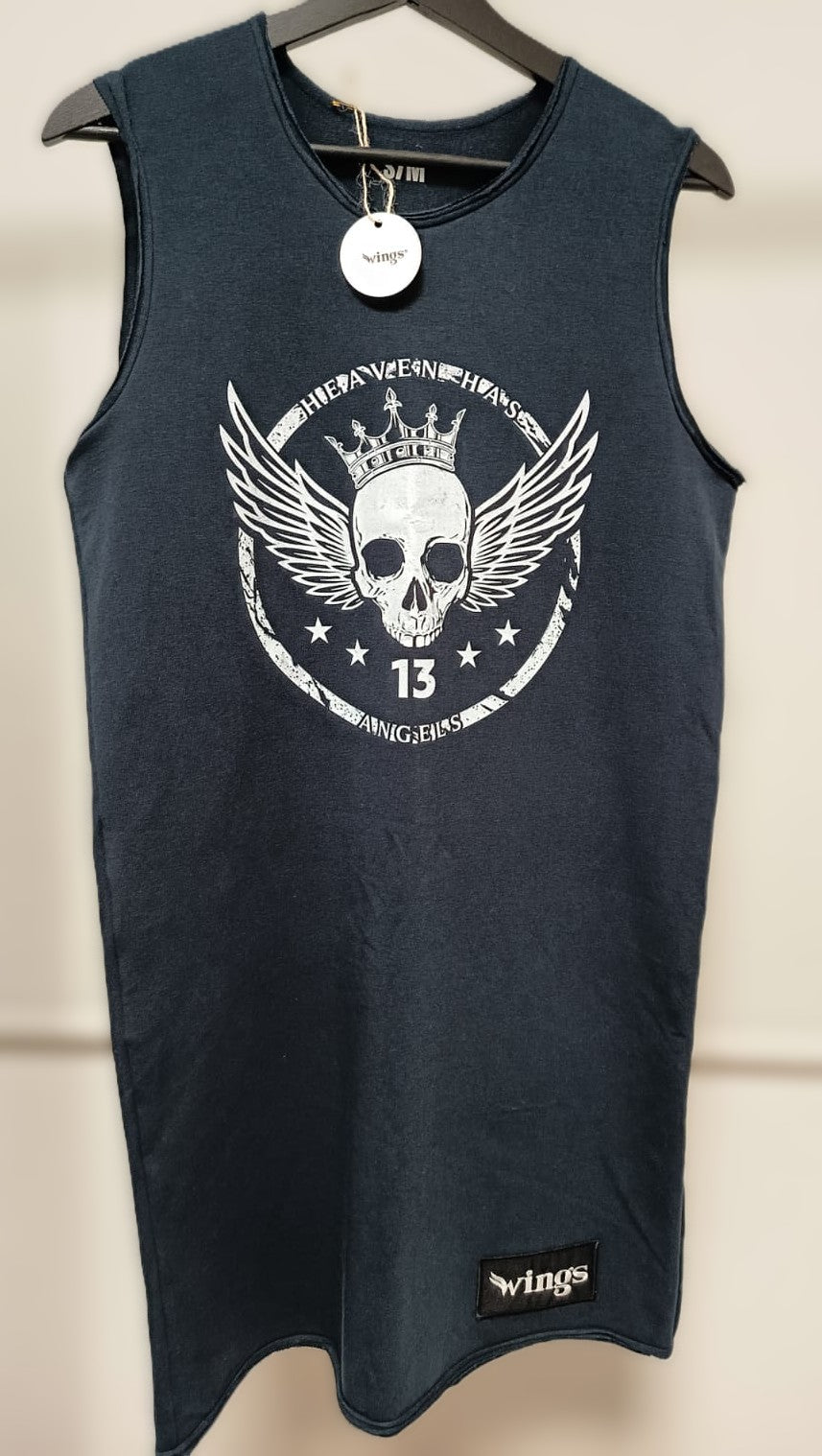 VESTIDO COTTON "WINGS SKULL" - LIMITED EDITION -